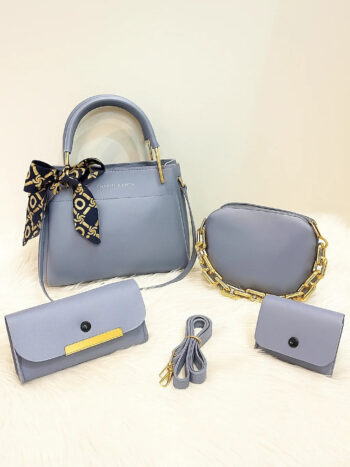 Best-Selling 4-Piece Handbag Set – Soft Finish with Long Strap